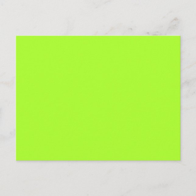 Neon Limeade Gult Grönt Solid Färg - bakgrund Vykort (Framsida)