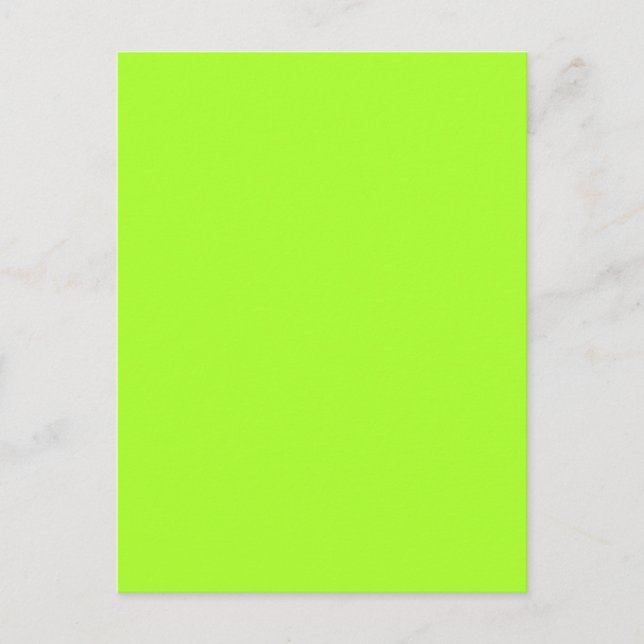 Neon Limeade Gult Grönt Solid Färg - bakgrund Vykort (Framsida)