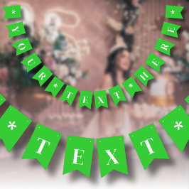 Neon Limegrön Enfärgad | Anpassad Vimplar