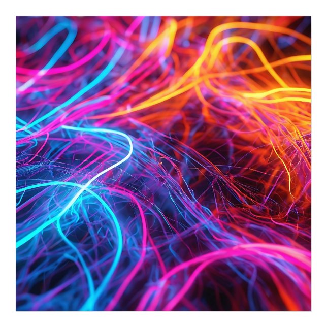 Neon Linjer Fototryck (Framsidan)