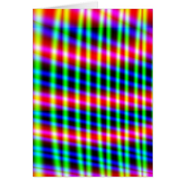Neon Linjer Hälsningskort (Framsidan)