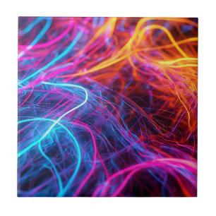 Neon Linjer Kakelplatta