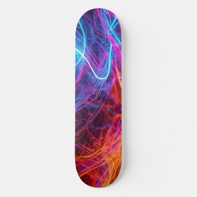 Neon Linjer Mini Skateboard Bräda 18,5 Cm (Framsida)