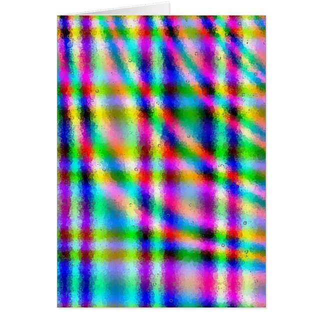 Neon Linjer och Circles Abstrakt Hälsningskort (Framsidan)