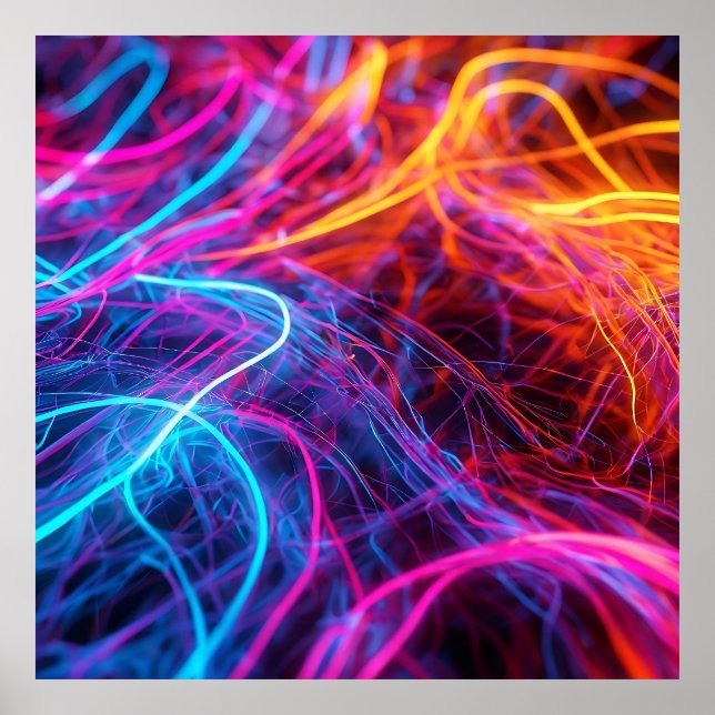 Neon Linjer Poster (Framsidan)