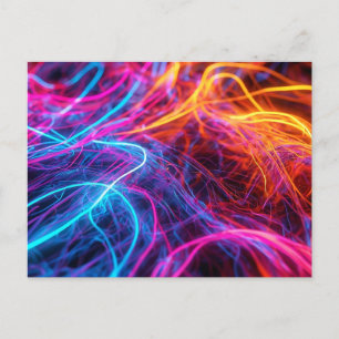 Neon Linjer Vykort