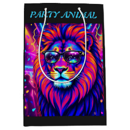 Neon Lion Party Animal – Colourful Retro Graphic