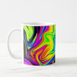 Neon Liquid Marble Mugg