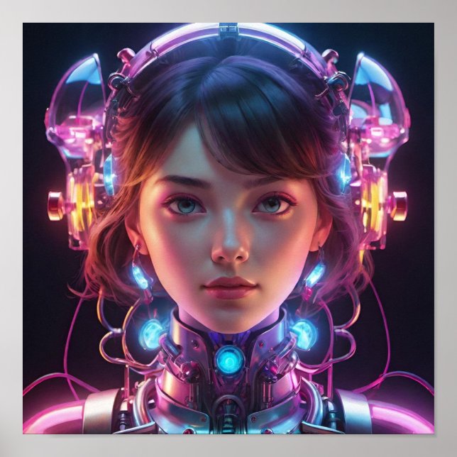 Neon-Lit-löpverk Poster (Framsidan)