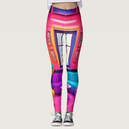 Neon Living Room Bold Färg Leggings