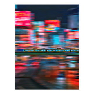 Neon ljus av Kabukicho Photo Print(M) Fototryck