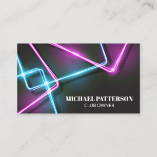 Neon Ljus Background Visitkort