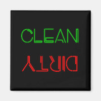 Neon Ljus Clean eller Dirty dischher