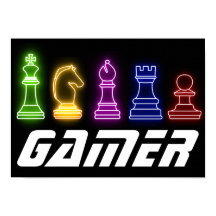 Neon Ljus Gamer Chess Biet Chess Kung