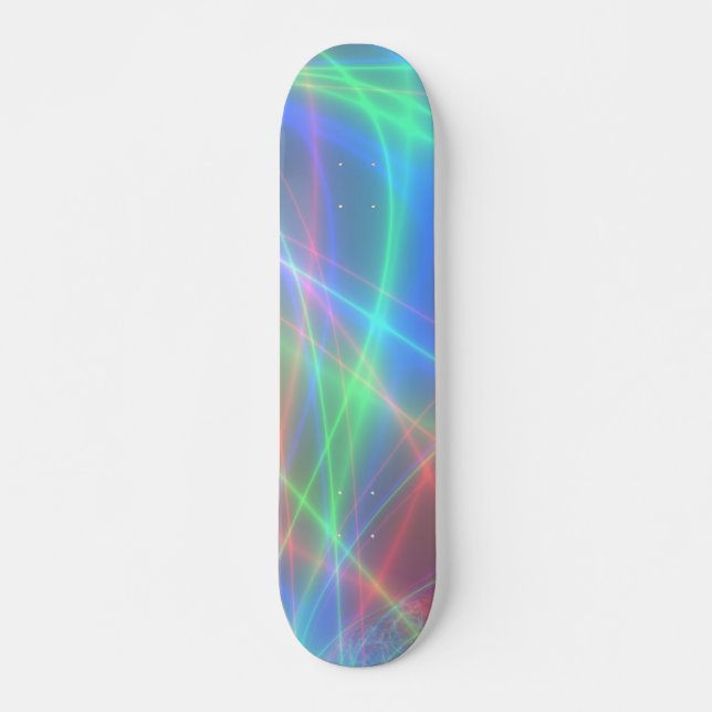 Neon Ljus Mönster Mini Skateboard Bräda 18,5 Cm (Framsida)