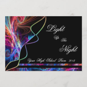 Neon Ljus Prom-partiinbjudningar Inbjudningar