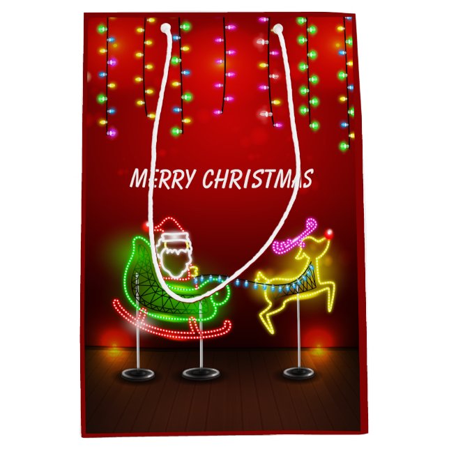 Neon Ljus Santa och Rudolph (Framsidan)