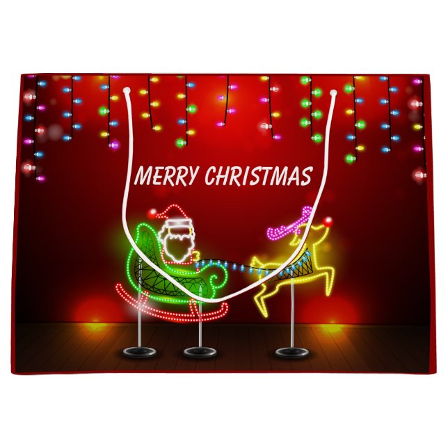 Neon Ljus Santa och Rudolph (Framsidan)