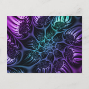 Neon ljus spiral vykort
