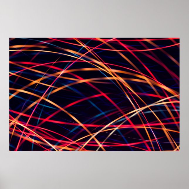 Neon ljus struktur med lång exponering.abstrakt, e poster (Framsidan)