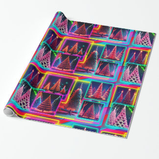 NEON, Ljusa, Fluorescerande TREEZY-Helgdag Presentpapper