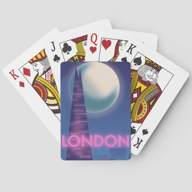 Neon London reseskylt Casinokort (Baksidan)