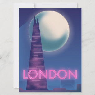 Neon London reseskylt Inbjudningar