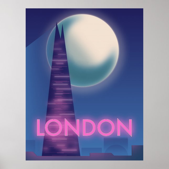 Neon London reseskylt Poster (Framsidan)