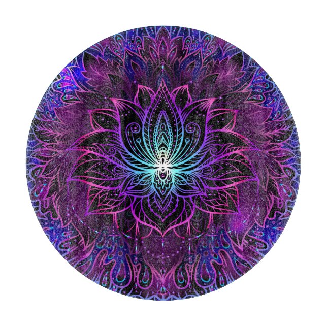 Neon Lotus Flower Boho Skriv ut (Framsidan)