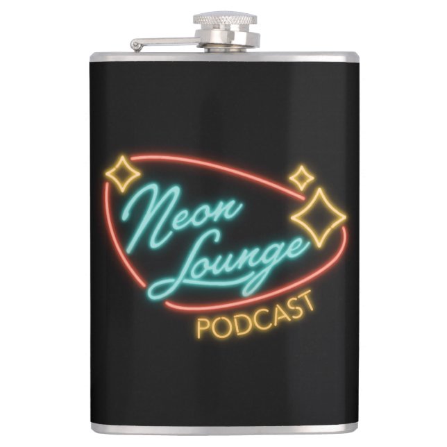 Neon Lounge Logotyp Flask Fickplunta (Framsidan)