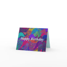 Neon Löv Grattis på födelsedagen Card