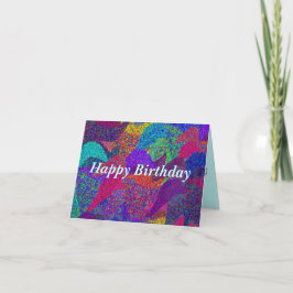 Neon Löv Grattis på födelsedagen Card Kort