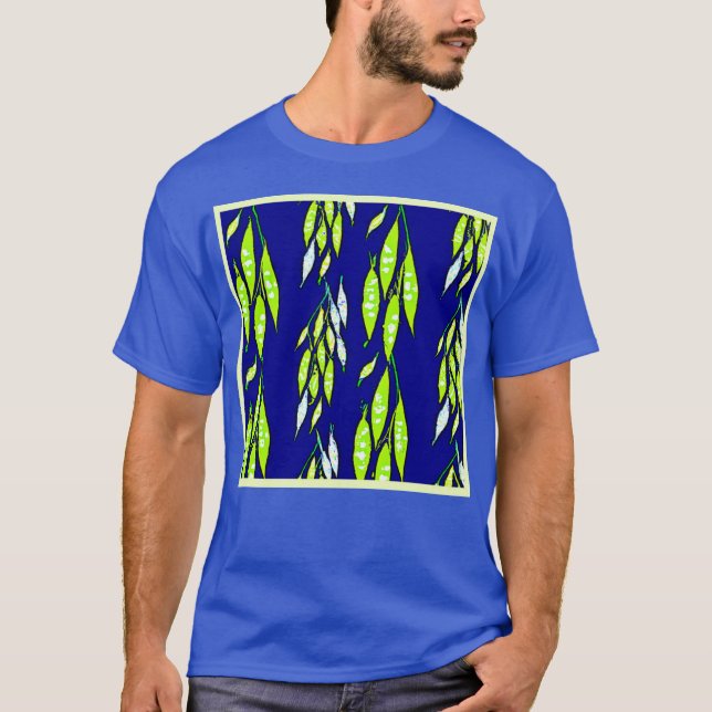 Neon Löv Gren Mönster T Shirt (Framsida)