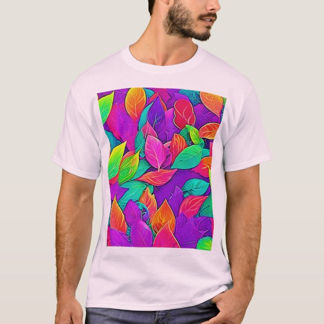 Neon Löv: Tecknad Flow T Shirt (Framsida)