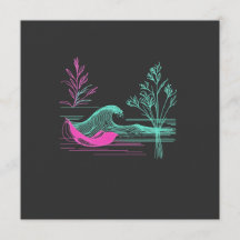 NEON LUGN – Retro Wave & Botanisk Linjekonst