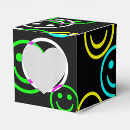 Neon Lycklig Ansikte Collage Gift Box Presentaskar