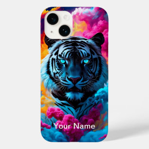 Neon Lysande Tiger mystisk och eterisk