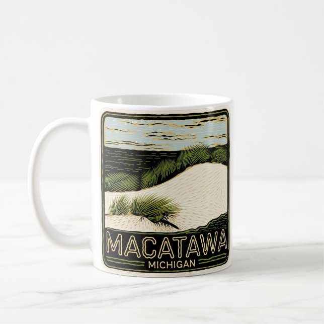 Neon Macatawa Michigan Kaffemugg (Vänster)