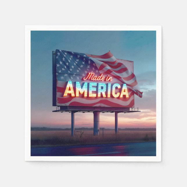 Neon Made in America Billboard Pappersservett (Framsidan)