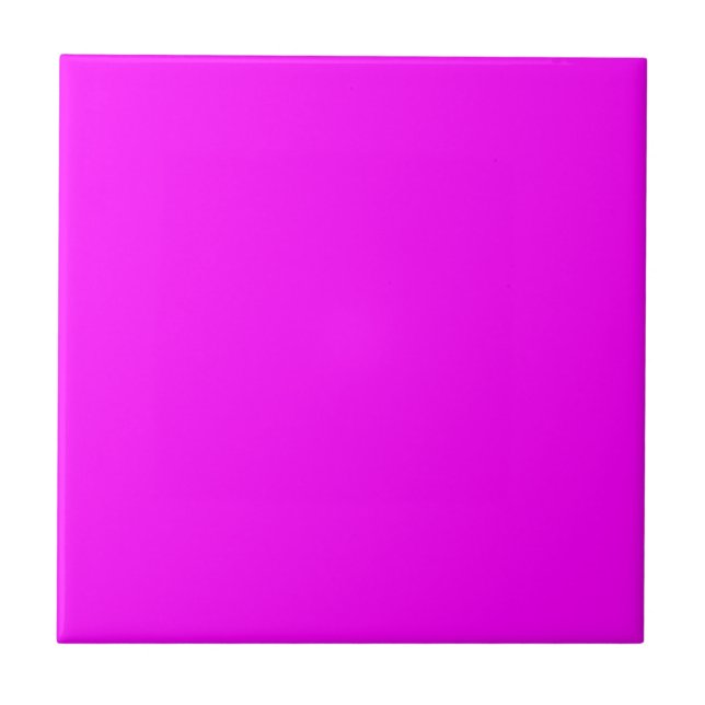 Neon Magenta Solid Färg | Klassisk | ELEGANT Kakelplatta (Framsidan)