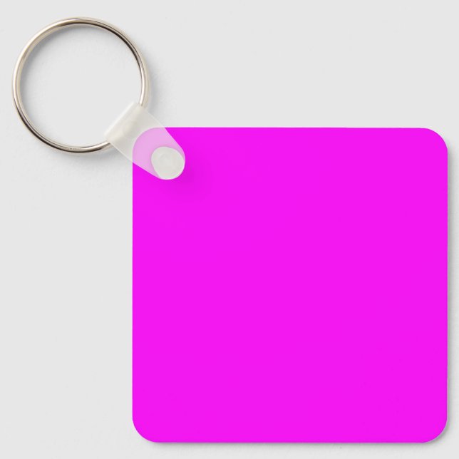Neon Magenta Solid Färg | Klassisk Nyckelring (Framsida)