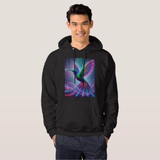 Neon Magic Hummingbird Hoodie T-Shirt Design
