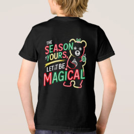 Neon Magisk jul Björn Pojkar Kul Barns Vinter T Shirt