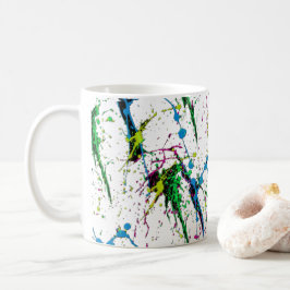 Neon målar Splatterkaffemuggen Kaffemugg