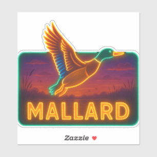 Neon Mallard Sticker Klistermärken