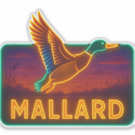 Neon Mallard Sticker Klistermärken