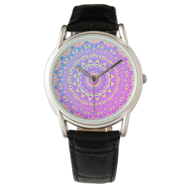 Neon Mandala Armbandsur (Framsida)