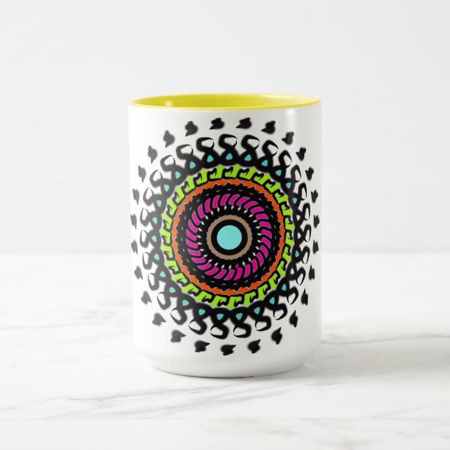 Neon Mandala-kopp Mugg (Center)