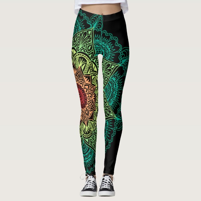 Neon Mandala Leggings (Framsida)