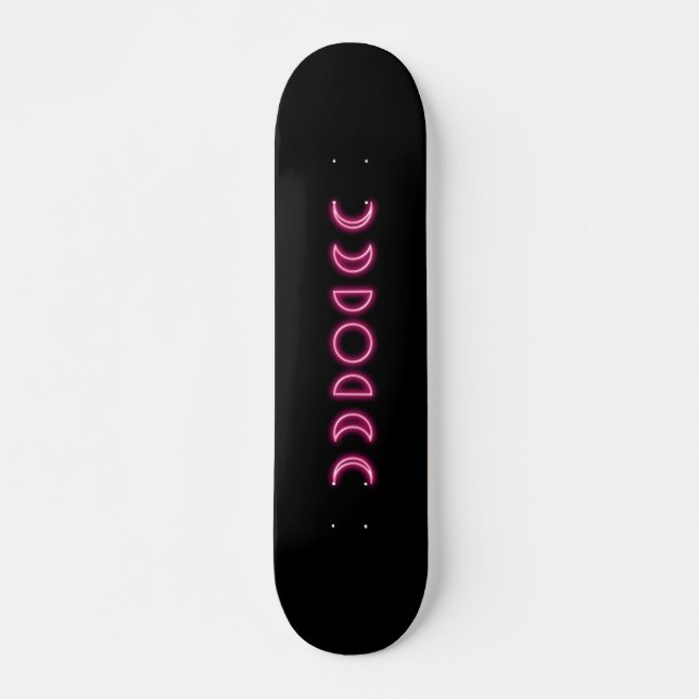 Neon Måne Mini Skateboard Bräda 18,5 Cm (Framsida)